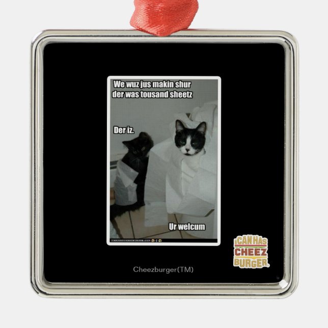 Vi vill att jus ska göra sur julgransprydnad metall (Framsidan)