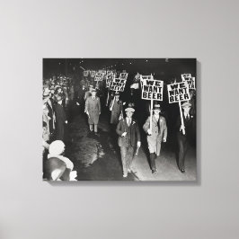 Vi vill ha öl! Förbudsprotest, 1931. Vintage Canvastryck