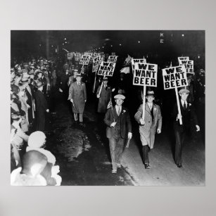 Vi vill ha öl! Protest, 1931 Vintage Poster