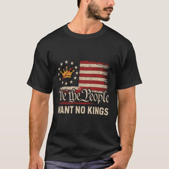 Vi vill inte ha någon Kung i Amerika T Shirt (Framsida)