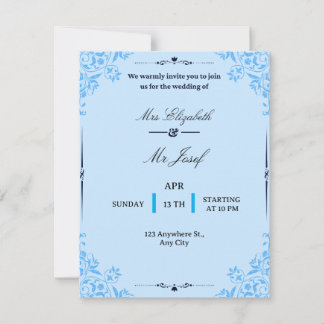 Vi vill varmt inbjuda dig till bröllopet mellan  OSA kort