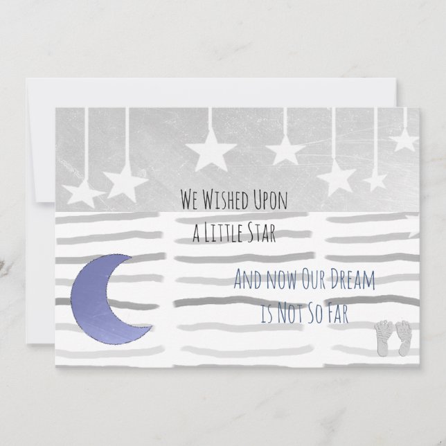 Vi ville ha en babydusch för stjärnpojken inbjudningar (Framsida)