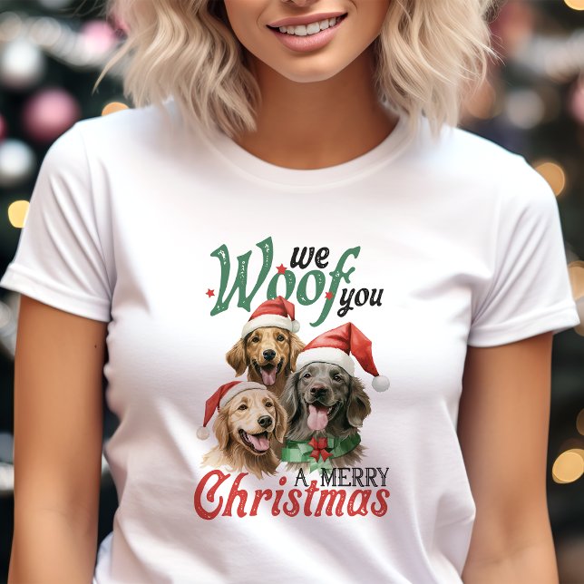 Vi Voffar en God Jul Hund T Shirt (Skapare uppladdad)