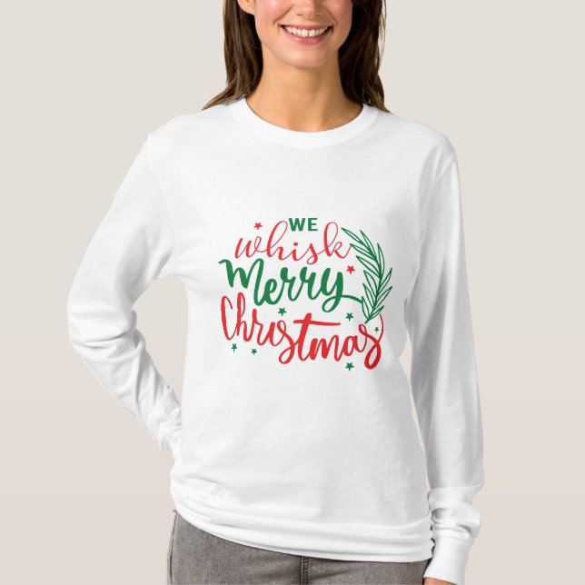 Vi Whistle God jul Långärmad T Shirt (Framsida)