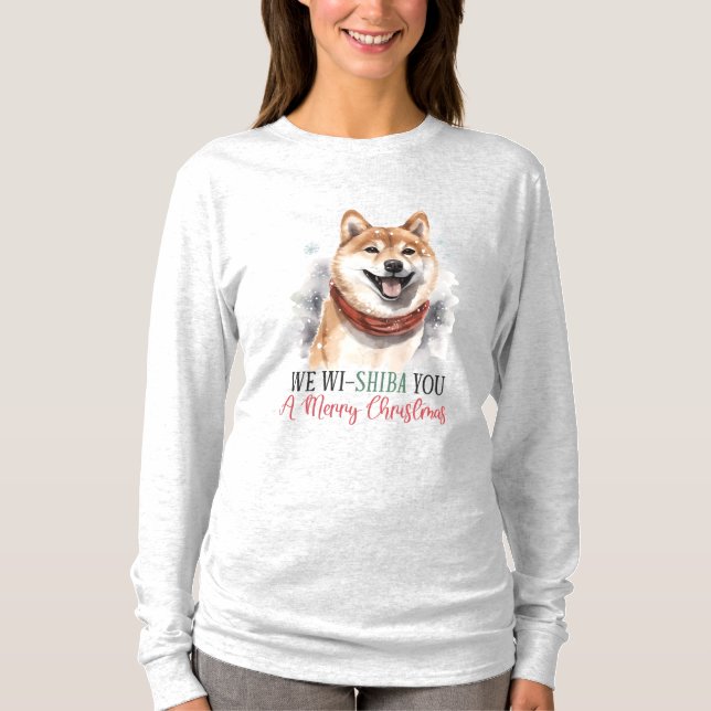 Vi Wi-Shiba You A God jul T Shirt (Framsida)