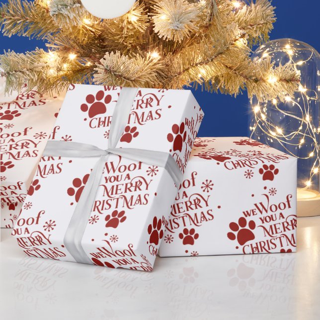 Vi Woof dig a God jul Presentpapper (Helgdagar)
