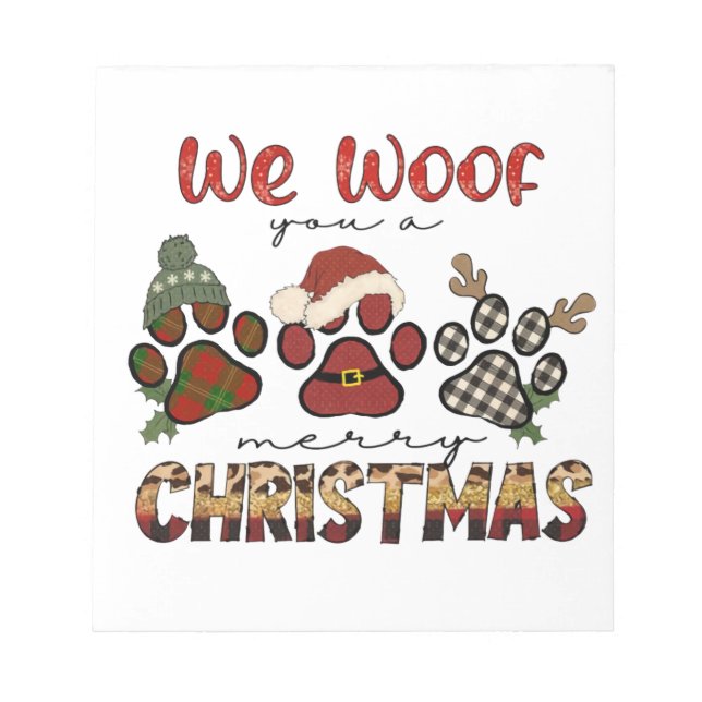 Vi Woof You A God jul Anteckningsblock (Framsida)