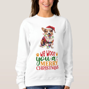 Vi Woof You a God jul Corgi T Shirt