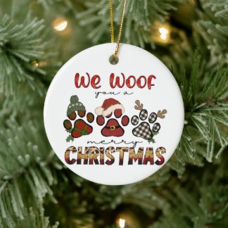Vi Woof You A God jul Julgransprydnad Keramik