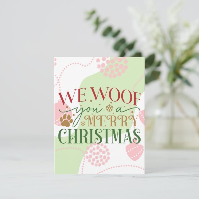 Vi Woof You A God jul Julkort (Stående Fram)