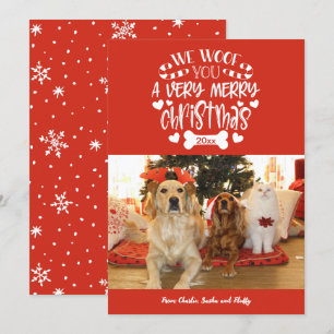 Vi Woof You A God jul Photo Julkort