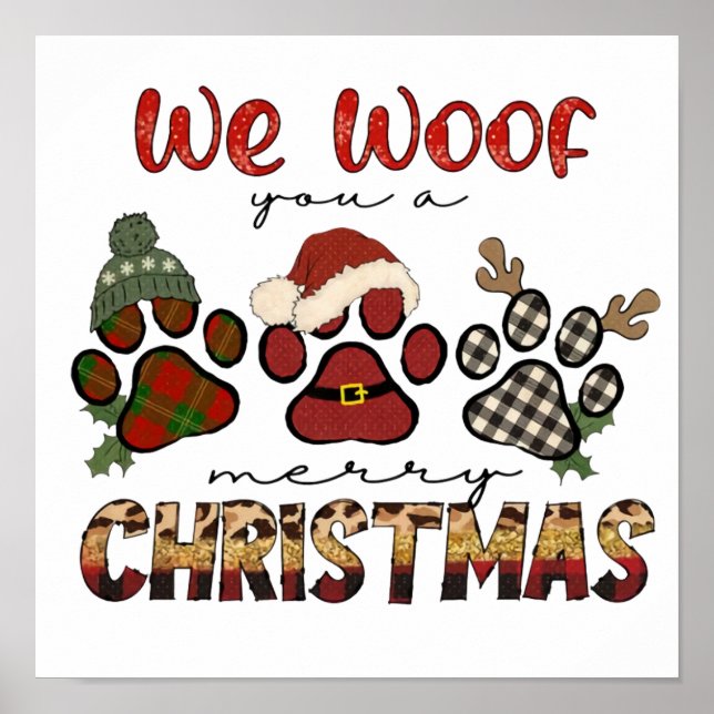 Vi Woof You A God jul Poster (Framsidan)