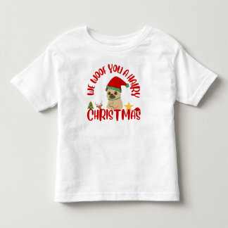 Vi Woof You A Hairy Jul Pug T Shirt