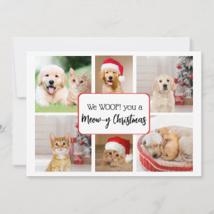 Vi Woof You a Meow-y-julhälsningskort Julkort