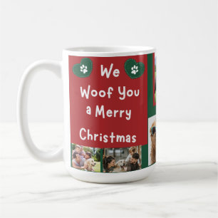 Vi Woof You God jul Family Pet Photo Söt Kaffemugg