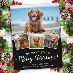 Vi Woof You God jul Hund Pet Photo Collage Helg Vykort