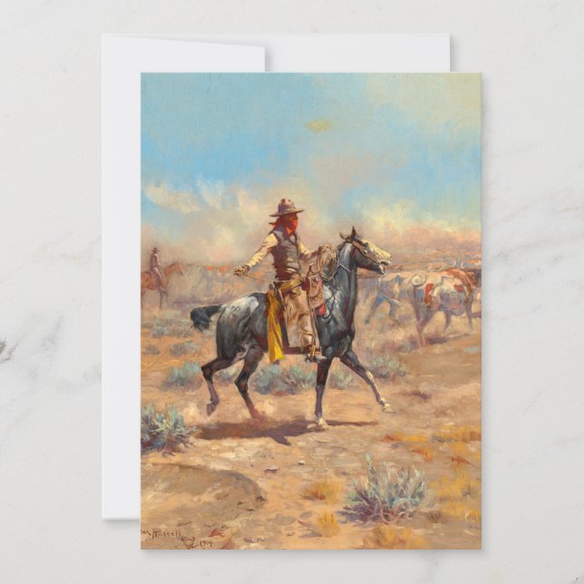 Via Alkali av Charles Marion Russell Inbjudningar (Framsida)