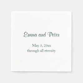 "Via all Eternity" Forest Text Namn and Date Pappersservett