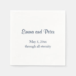 "Via all Eternity" Namn och datum för marktext Pappersservett