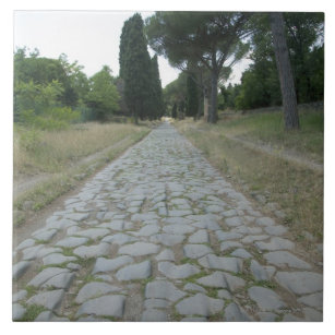 Via Appia Appian långt, roman körbana Kakelplatta