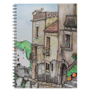 Via Costarella och kloster Anteckningsbok Med Spiral