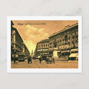 Via Dante från Piazza Elittica, Milano, Italien Vi Vykort