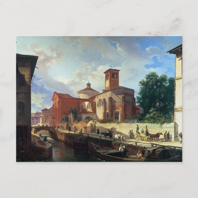 Via Fatabene Fratelli, Milano, 1830 Vykort (Framsida)