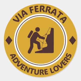 Via Ferrata Äventyr Älskare Runt Klistermärke