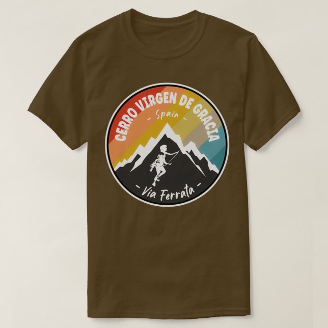 Via Ferrata Cerro Virgen de Gracia Spanien T Shirt (Design framsida)