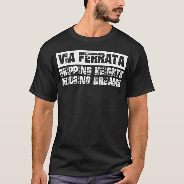 Via Ferrata Mountain Rock T Shirt (Framsida)