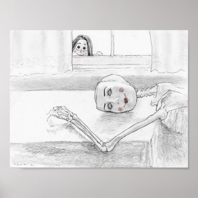 "Via fönstret" av Christiane Cegavske Poster (Framsidan)