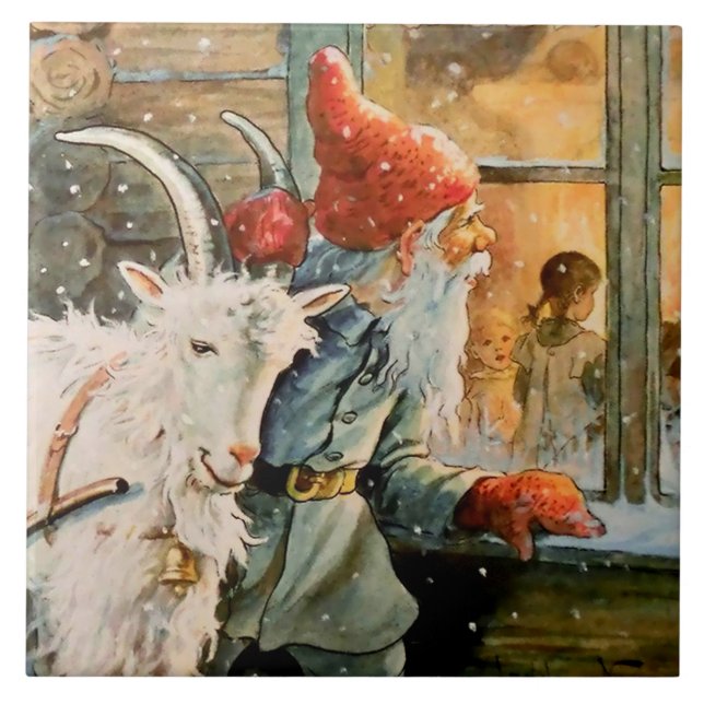 "Via fönstret" av Jenny Nystrom Kakelplatta (Framsidan)