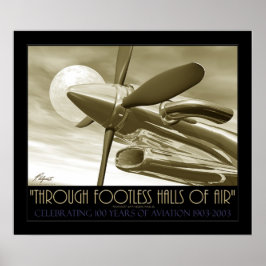 Via fotlösa salar i Luft Poster