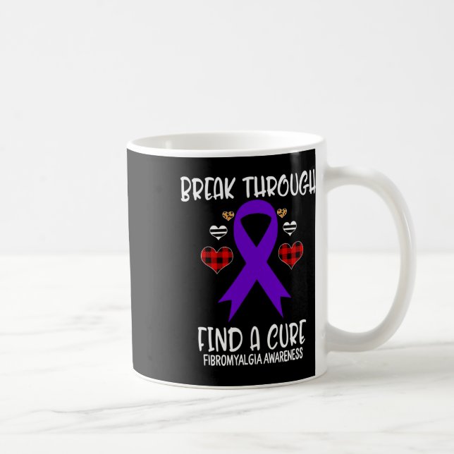Via Hitta en ren fibromyalgia Awareness Ribbon Kaffemugg (Höger)