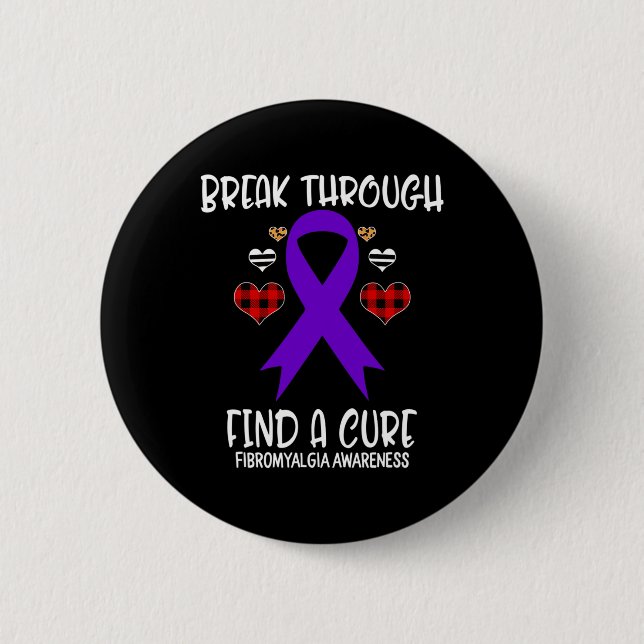 Via Hitta en ren fibromyalgia Awareness Ribbon Knapp (Framsida)
