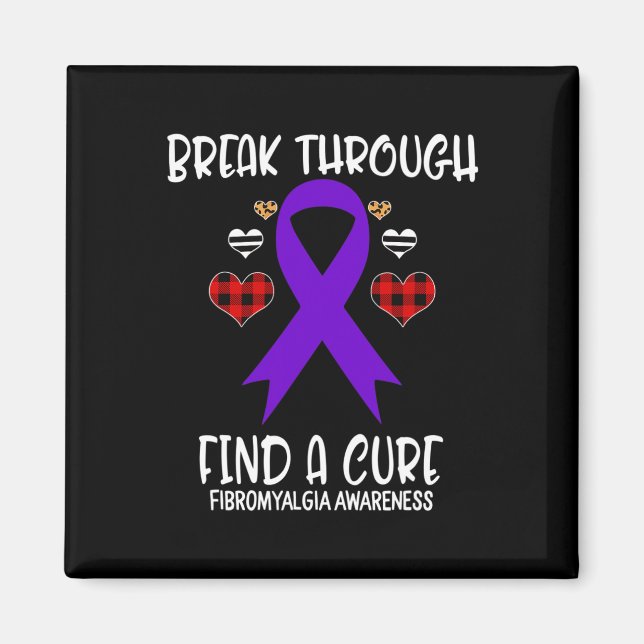 Via Hitta en ren fibromyalgia Awareness Ribbon Magnet (Framsidan)