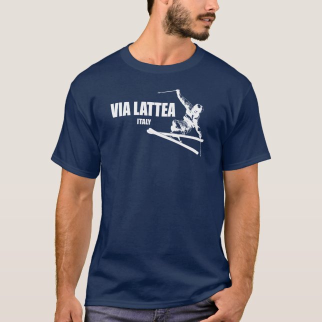 Via Lattea Skidåkare T Shirt (Framsida)