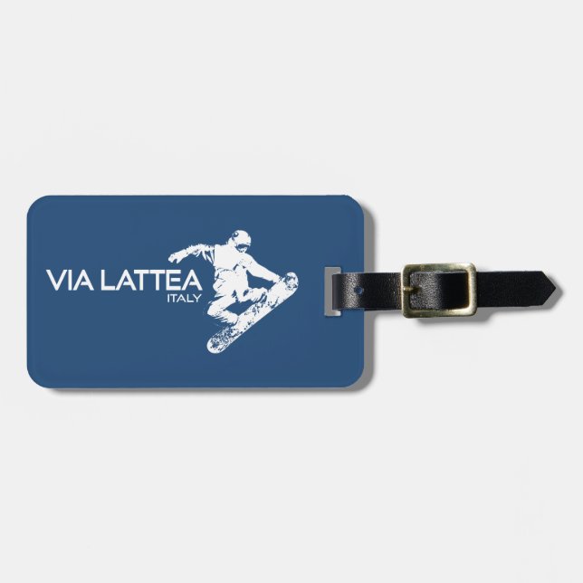 Via Lattea Snowboardåkare Bagagebricka (Horisontell Framsida)