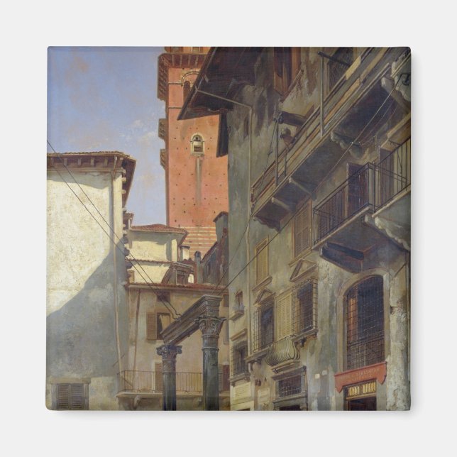 Via Mazzanti, Verona, 1880 Magnet (Framsidan)