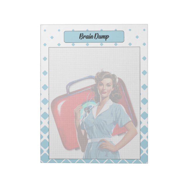 Via sjuksköterskeskola_ Brain-dumpen Anteckningsblock (Roterad)