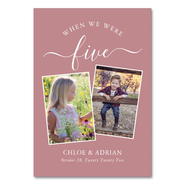 Via Years Modern, par Photo Bröllop Modern Bordsnummer (Framsidan)