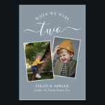 Via Years Modern, par Photo Bröllop Modern Bordsnummer<br><div class="desc">Kom ihåg och ha lite roligt med bordsnumren för bröllopsmottagning. Dessa eleganter, enkla bordsnummer, du kan välja att inkludera ett foto av bruden och brudgummen i samma ålder som bordsnumret, brudgummen och brudgummen namn och bröllop. Bakgrunden till färg är dammblått med vit text, men dessa kan ändras till vilken färg...</div>