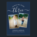 Via Years Modern, par Photo Bröllop Modern Bordsnummer<br><div class="desc">Kom ihåg och ha lite roligt med bordsnumren för bröllopsmottagning. Dessa eleganter, enkla bordsnummer, du kan välja att inkludera ett foto av bruden och brudgummen i samma ålder som bordsnumret, brudgummen och brudgummen namn och bröllop. Bakgrunden till färg är marinblå med vit text, men dessa kan ändras till vilken färg...</div>