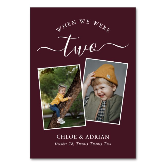 Via Years Modern, par Photo Bröllop Modern Bordsnummer (Framsidan)