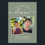 Via Years Modern, par Photo Bröllop Modern Bordsnummer<br><div class="desc">Kom ihåg och ha lite roligt med bordsnumren för bröllopsmottagning. Dessa eleganter, enkla bordsnummer, du kan välja att inkludera ett foto av bruden och brudgummen i samma ålder som bordsnumret, brudgummen och brudgummen namn och bröllop. Bakgrunden färg är grönt med vit text, men dessa kan ändras till vilken färg som...</div>