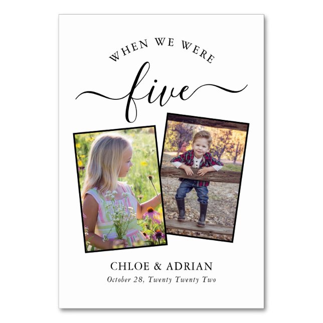 Via Years Modern, par Photo Bröllop Modern Bordsnummer (Framsidan)