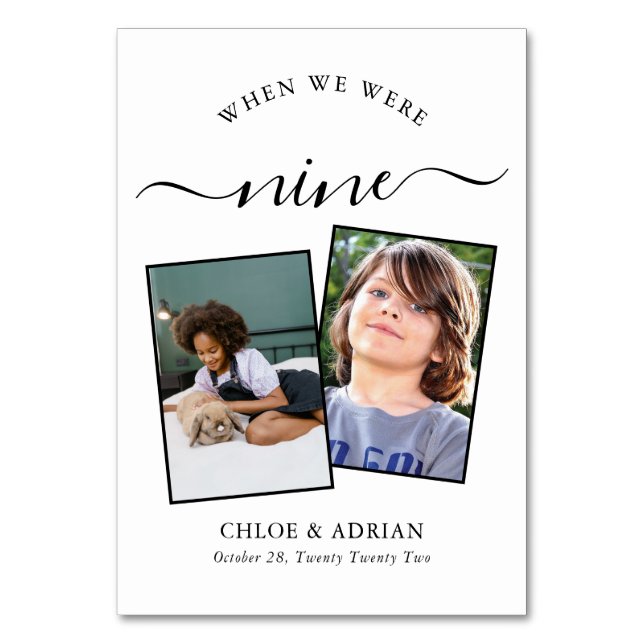 Via Years Modern, par Photo Bröllop Modern Bordsnummer (Framsidan)