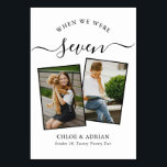 Via Years Modern, par Photo Bröllop Modern Bordsnummer<br><div class="desc">Kom ihåg och ha lite roligt med bordsnumren för bröllopsmottagning. Dessa eleganter, enkla bordsnummer, du kan välja att inkludera ett foto av bruden och brudgummen i samma ålder som bordsnumret, brudgummen och brudgummen namn och bröllop. Bakgrunden färg är klassisk vit med svart text, men dessa kan ändras till vilken färg...</div>