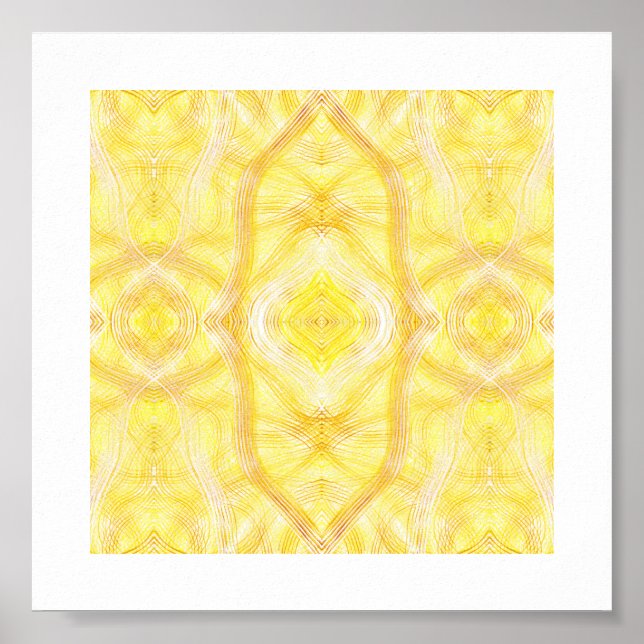 Viaduct Abstract Light Yellow Watercolor Art Poster (Framsidan)
