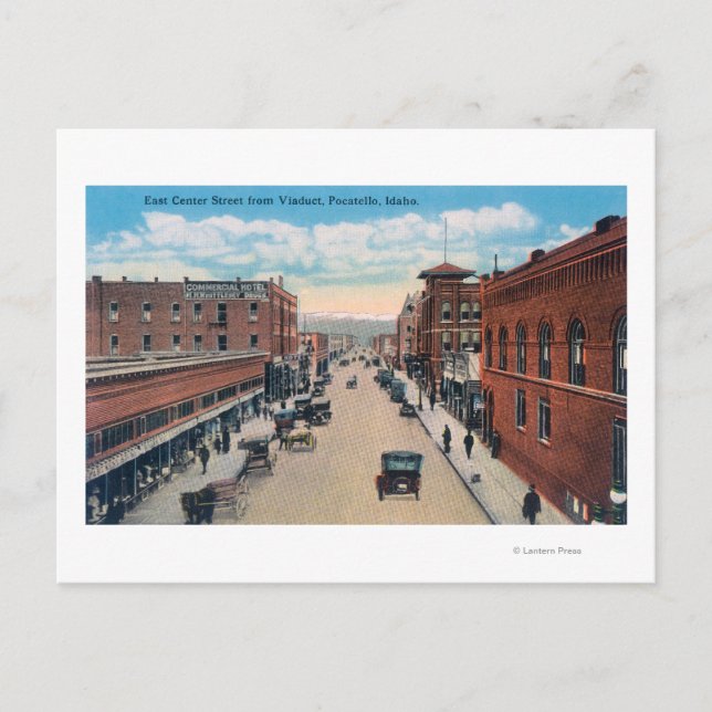 Viaduct View of Öster Center Street Vykort (Framsida)